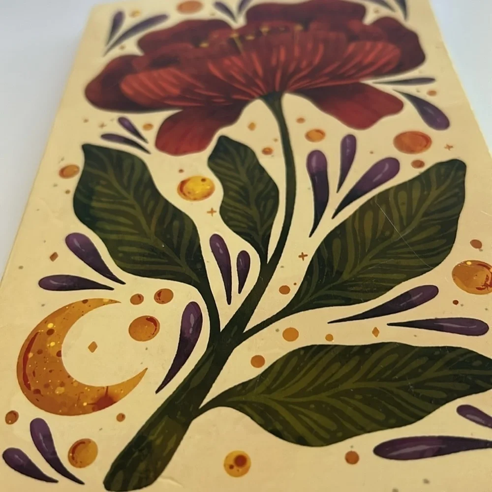 Denik Soft Cover Layflat Notebook , Journal - Burgundy Blooms / BRAND N…